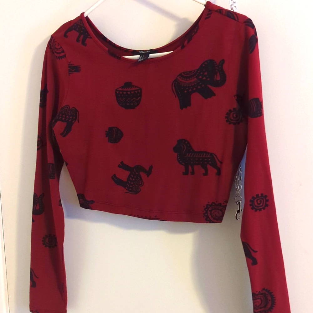 Forever 21 Crop top animal print